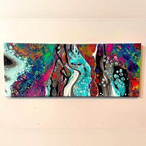 Original Acrylic “Rainbow Rivers” Painting Wall Art